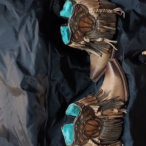 Corral booties fringe 8